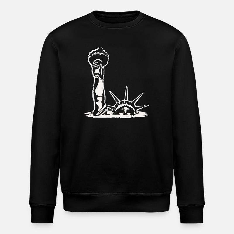 Die Freiheitsstatue ertrinkt - Stanley/Stella Unisex Bio-Sweatshirt ROLLER - Schwarz