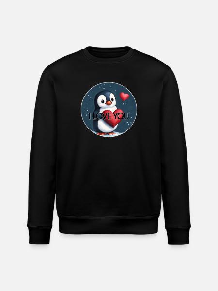 JE T’AIME PINGOUIN - Sweat bio ROLLER Stanley/Stella Unisexe - noir