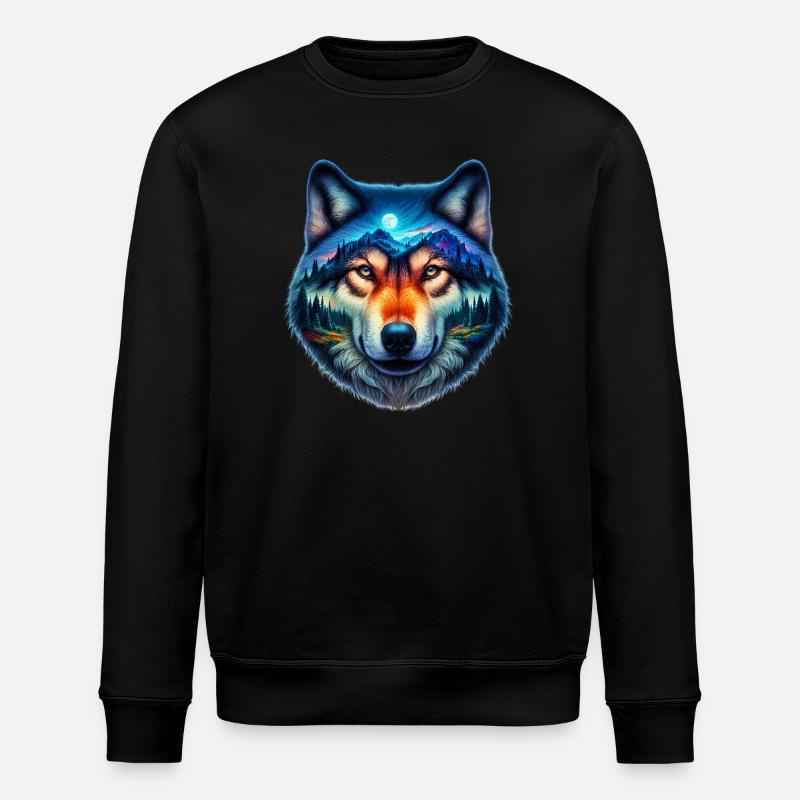 Wolf - Stanley/Stella ROLLER Unisex Organic Sweatshirt - black