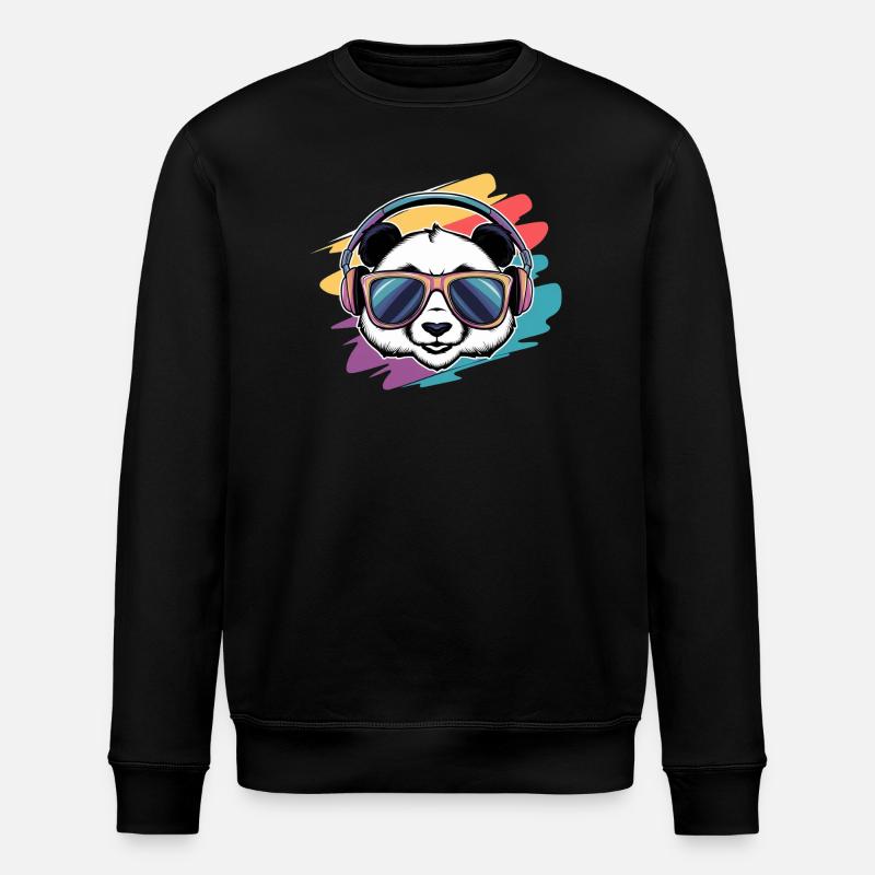 Ambiance Panda Cool - Sweat bio ROLLER Stanley/Stella Unisexe - noir