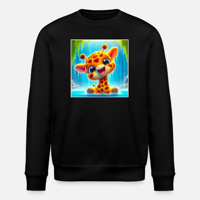 Giraffe - Stanley/Stella Unisex Bio-Sweatshirt ROLLER - Schwarz