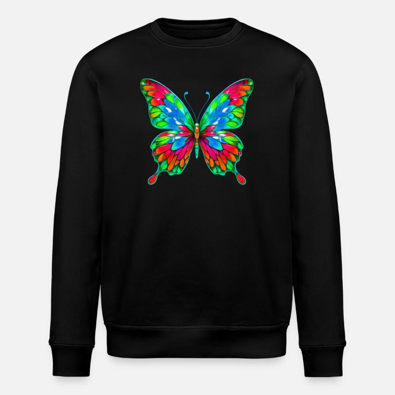 Butterfly - Stanley/Stella ROLLER Unisex Organic Sweatshirt - black