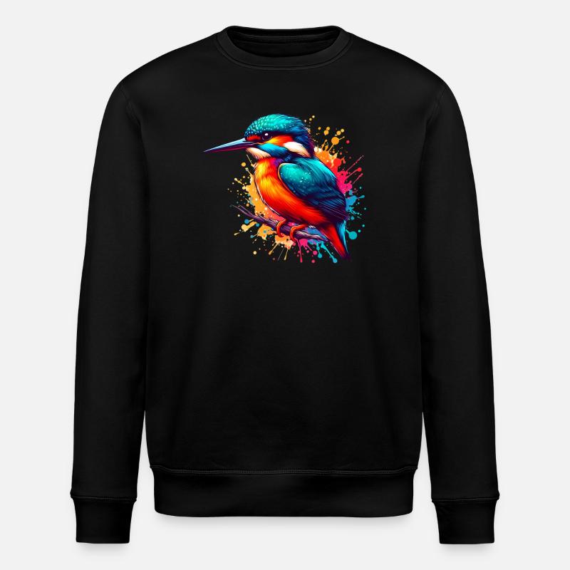 Kingfisher - Stanley/Stella ROLLER Unisex Organic Sweatshirt - black