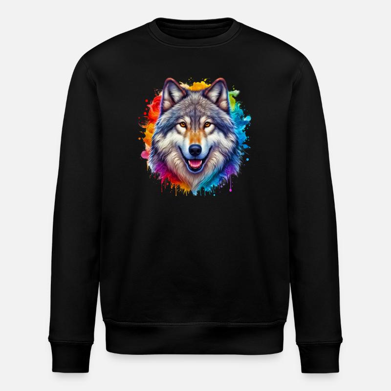 Wolf - Stanley/Stella ROLLER Unisex Organic Sweatshirt - black