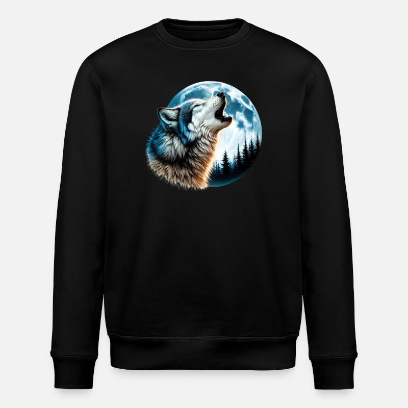 Wolf - Stanley/Stella Unisex Bio-Sweatshirt ROLLER - Schwarz