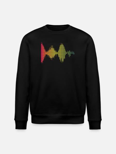 Farbige Schallwellen Muster - Stanley/Stella Unisex Bio-Sweatshirt ROLLER - Schwarz