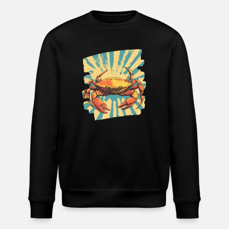 Crabe Rétro - Sweat bio ROLLER Stanley/Stella Unisexe - noir