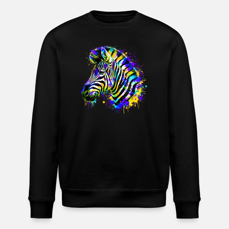 Zebra - Stanley/Stella ROLLER Unisex Organic Sweatshirt - black