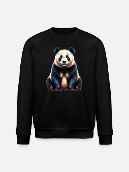 Panda - Stanley/Stella Unisex Bio-Sweatshirt ROLLER - Schwarz