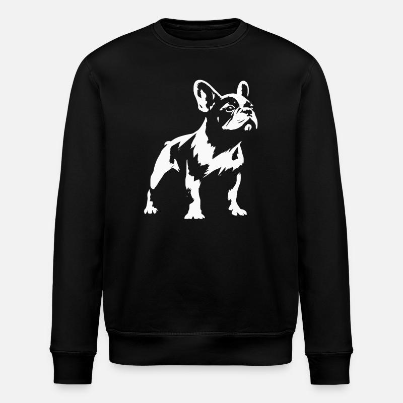 Illustration d’un bouledogue français - Sweat bio ROLLER Stanley/Stella Unisexe - noir