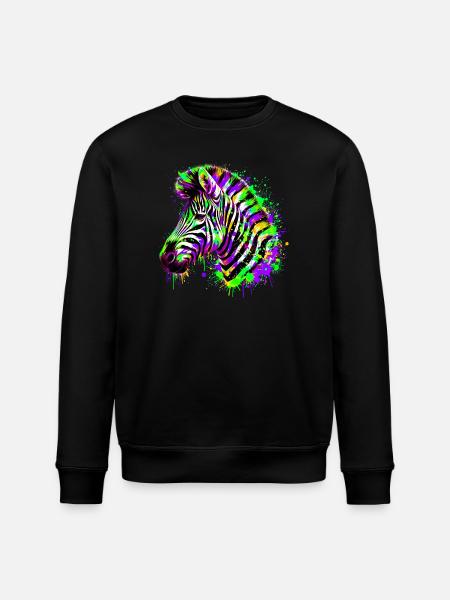 Zebra - Stanley/Stella ROLLER Unisex Organic Sweatshirt - black