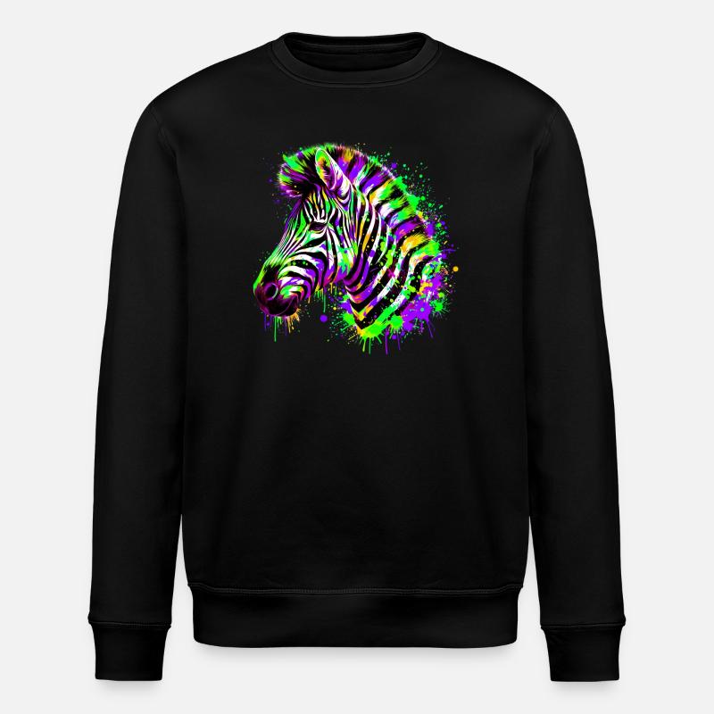 Zebra - Stanley/Stella ROLLER Unisex Organic Sweatshirt - black