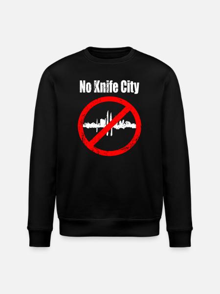 Keine Messer Stadt - Stanley/Stella Unisex Bio-Sweatshirt ROLLER - Schwarz