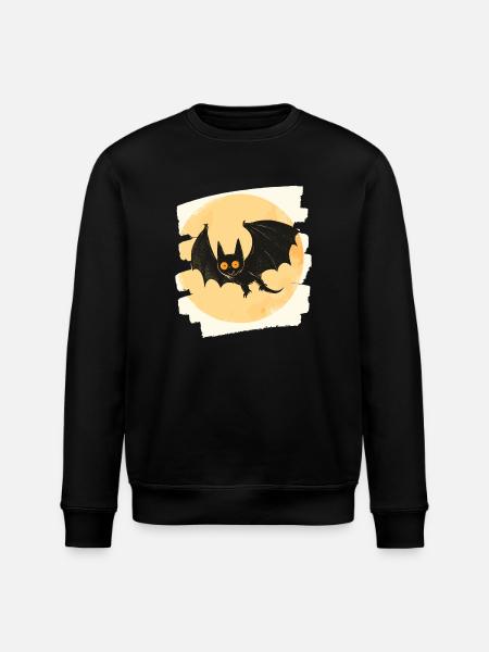 Bat Retro - Stanley/Stella ROLLER Unisex Organic Sweatshirt - black