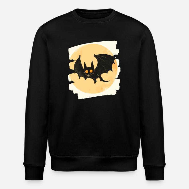Bat Retro - Stanley/Stella ROLLER Unisex Organic Sweatshirt - black