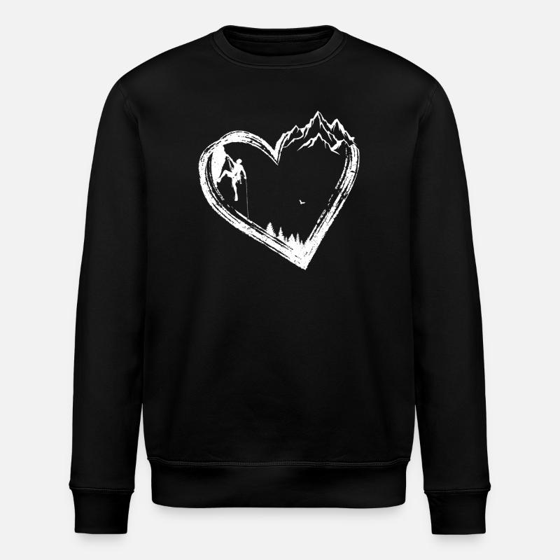 Bergherz-Kletterer - Stanley/Stella Unisex Bio-Sweatshirt ROLLER - Schwarz