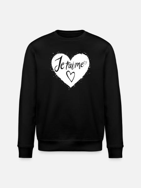 Je t'aime - Sweat bio ROLLER Stanley/Stella Unisexe - noir