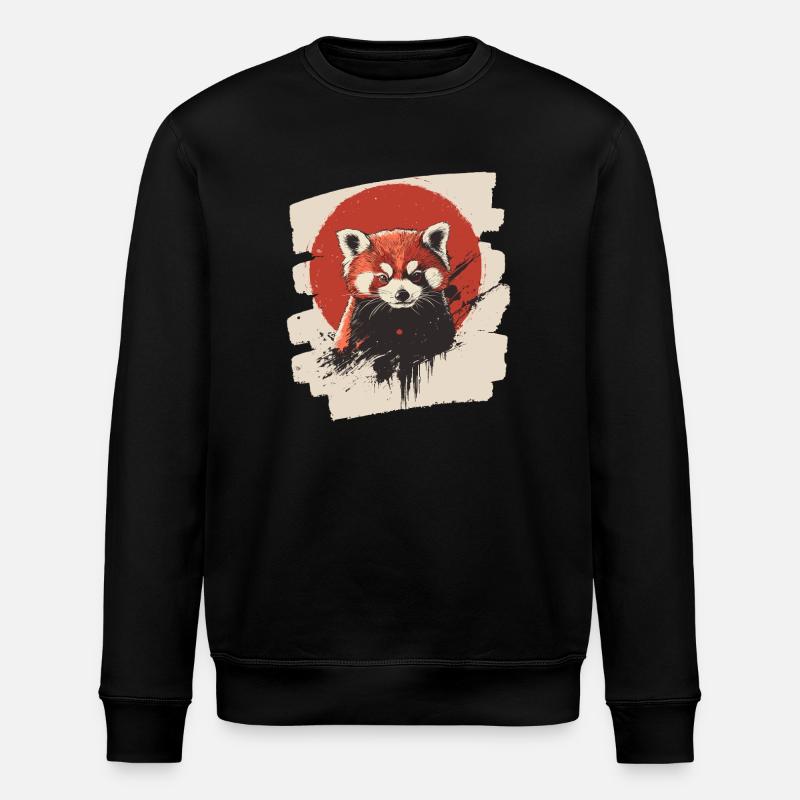 Panda roux rétro - Sweat bio ROLLER Stanley/Stella Unisexe - noir