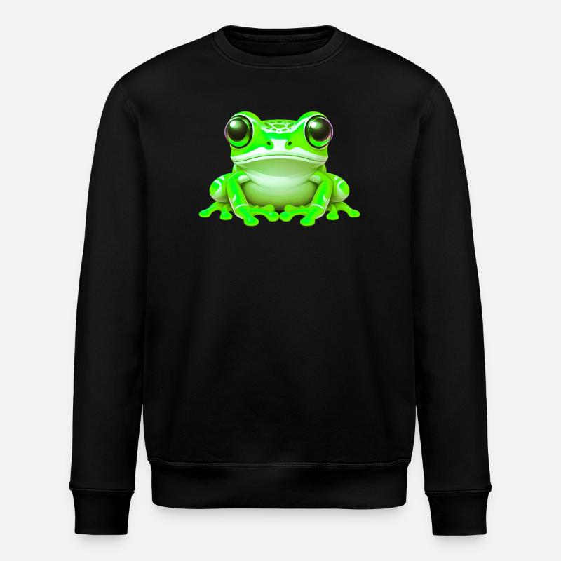 Frog - Stanley/Stella ROLLER Unisex Organic Sweatshirt - black