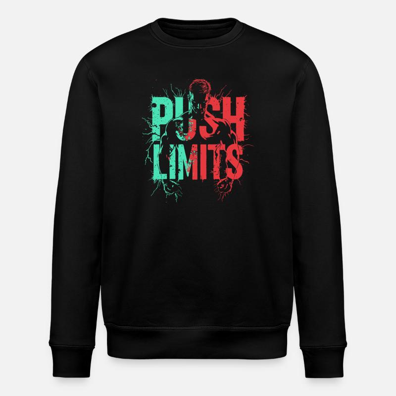 Gym Shirt Push Limit - Stanley/Stella Unisex Bio-Sweatshirt ROLLER - Schwarz