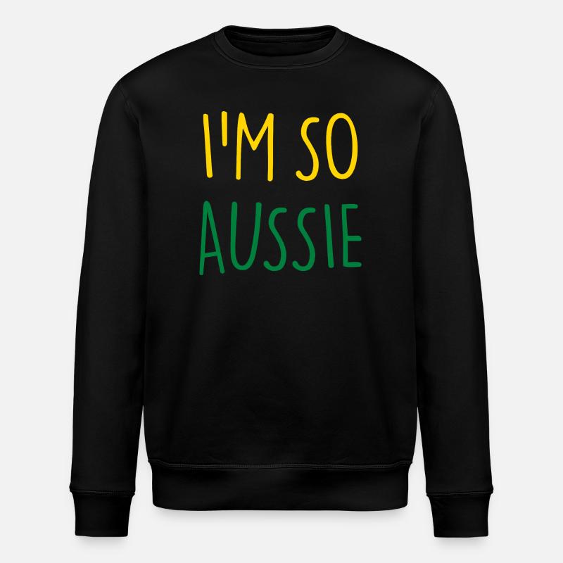 I'M SO AUSSIE Australian Australia - Stanley/Stella ROLLER Unisex Organic Sweatshirt - black