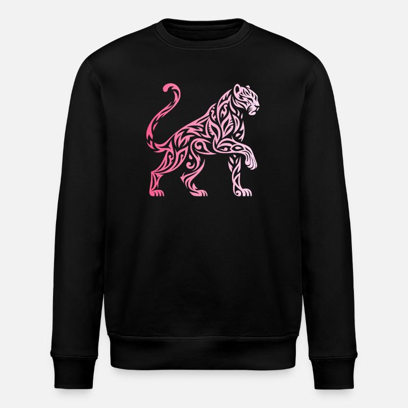Gradient Tribal Panther - Stanley/Stella ROLLER Unisex Organic Sweatshirt - black