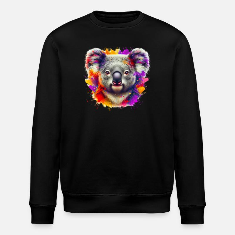 Koala - Stanley/Stella Unisex Bio-Sweatshirt ROLLER - Schwarz