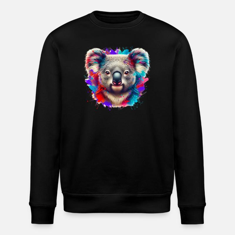 Koala - Stanley/Stella Unisex Bio-Sweatshirt ROLLER - Schwarz