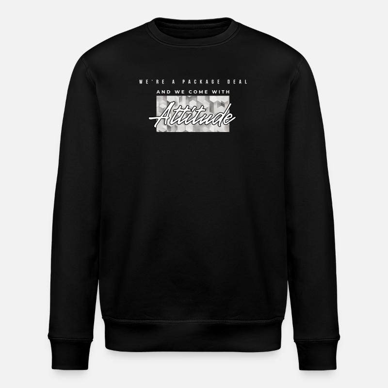 Attitude Geometric Logo Tee - Stanley/Stella ROLLER Unisex Organic Sweatshirt - black