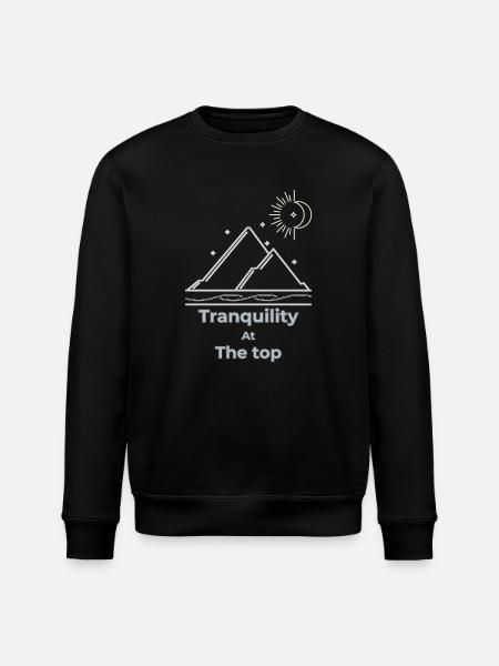 Tranquillité au sommet slow living - Sweat bio ROLLER Stanley/Stella Unisexe - noir