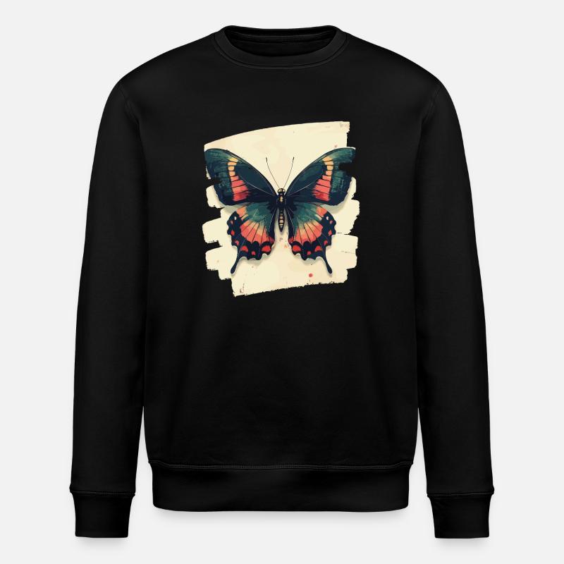 Butterfly - Stanley/Stella ROLLER Unisex Organic Sweatshirt - black