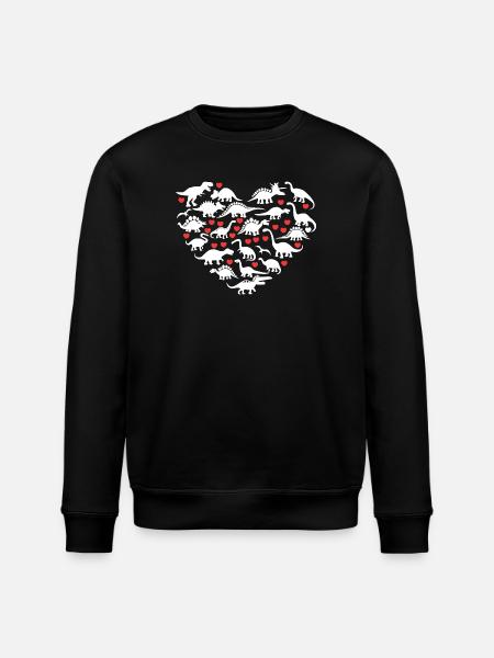 I Love Dinosaurs - Stanley/Stella ROLLER Unisex Organic Sweatshirt - black