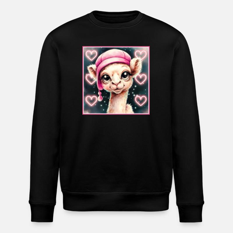 Chameau avec casquette endormie - Sweat bio ROLLER Stanley/Stella Unisexe - noir