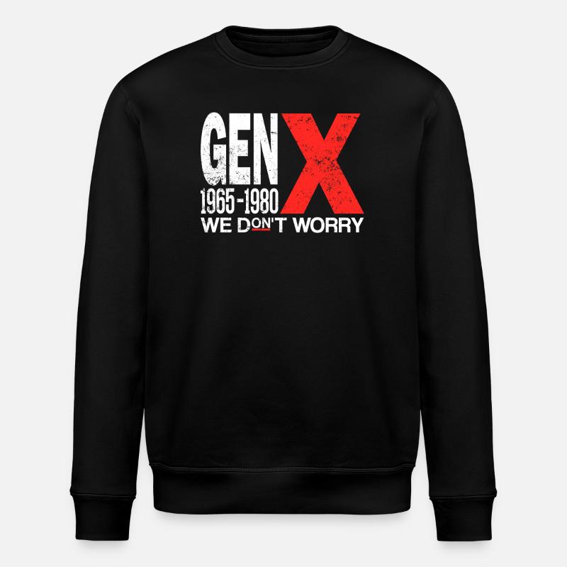 Generation X – Old School & Proud - Stanley/Stella Unisex Bio-Sweatshirt ROLLER - Schwarz