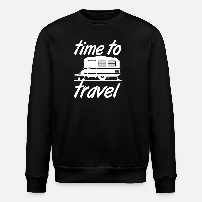 Caravane,Camping,Fun ShirtTemps de voyage (25) - Sweat bio ROLLER Stanley/Stella Unisexe - noir