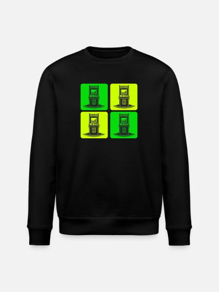 Retro Gaming Machines 80s - Stanley/Stella ROLLER Unisex Organic Sweatshirt - black