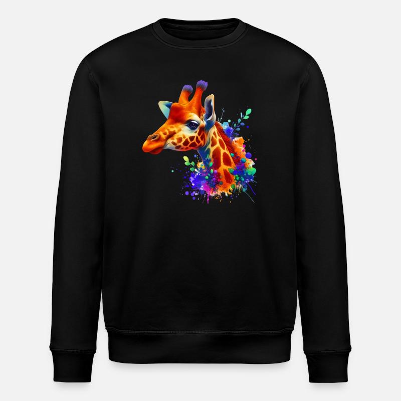 Giraffe - Stanley/Stella Unisex Bio-Sweatshirt ROLLER - Schwarz