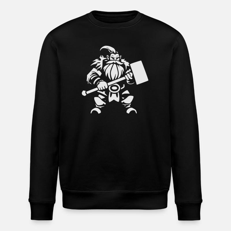 Guerrier Nain avec Marteau de Guerre - Sweat bio ROLLER Stanley/Stella Unisexe - noir