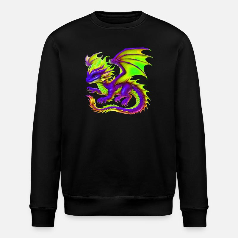 Drache - Stanley/Stella Unisex Bio-Sweatshirt ROLLER - Schwarz