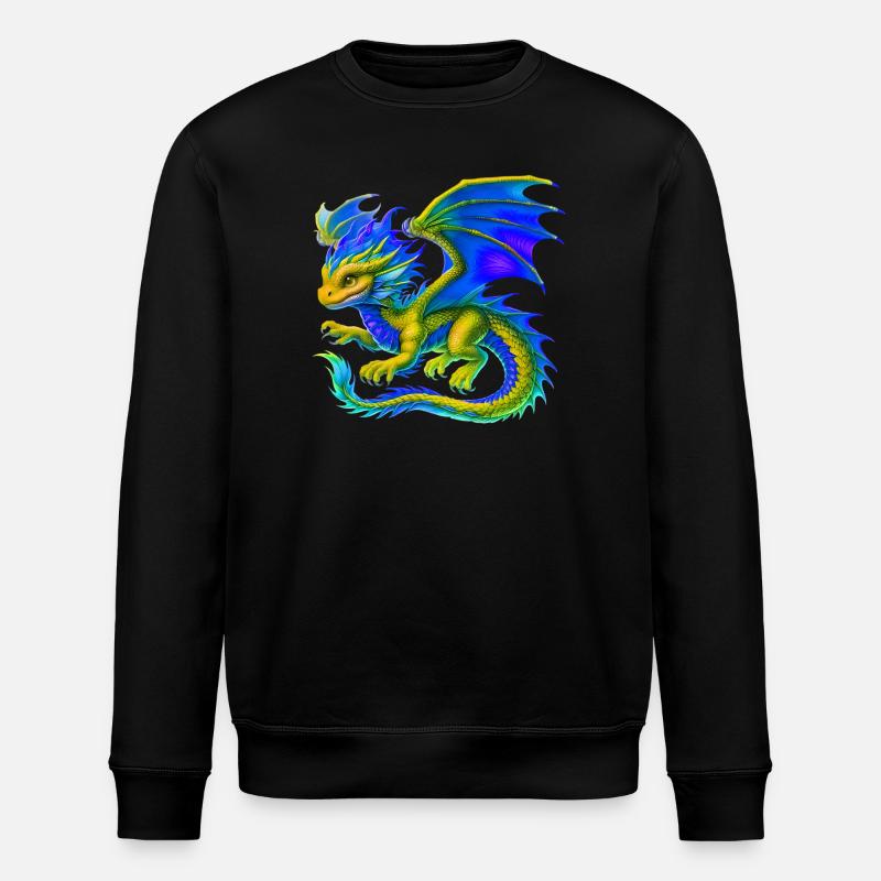 Drache - Stanley/Stella Unisex Bio-Sweatshirt ROLLER - Schwarz