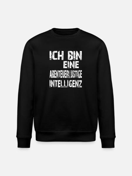 AI saying an adventurous intelligence - Stanley/Stella ROLLER Unisex Organic Sweatshirt - black