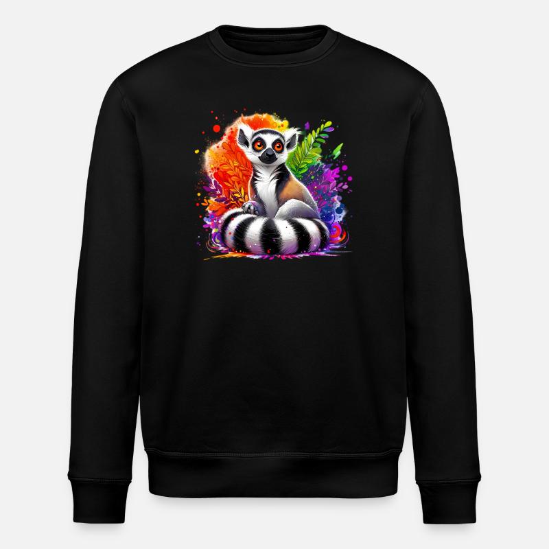 Lemur - Stanley/Stella Unisex Bio-Sweatshirt ROLLER - Schwarz