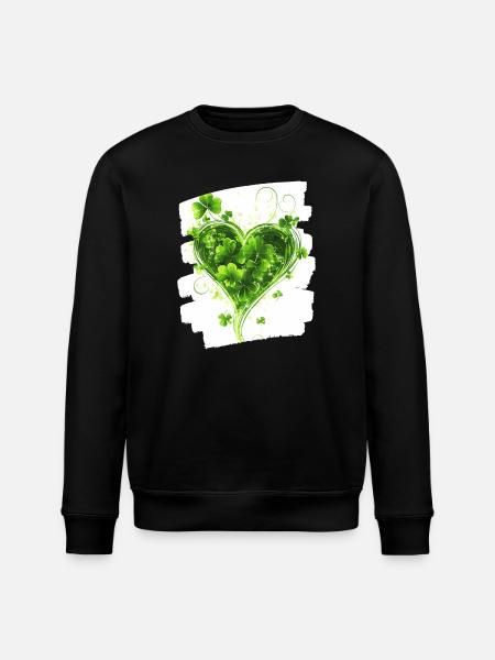 Saint-Patrick Shamrock Heart - Sweat bio ROLLER Stanley/Stella Unisexe - noir