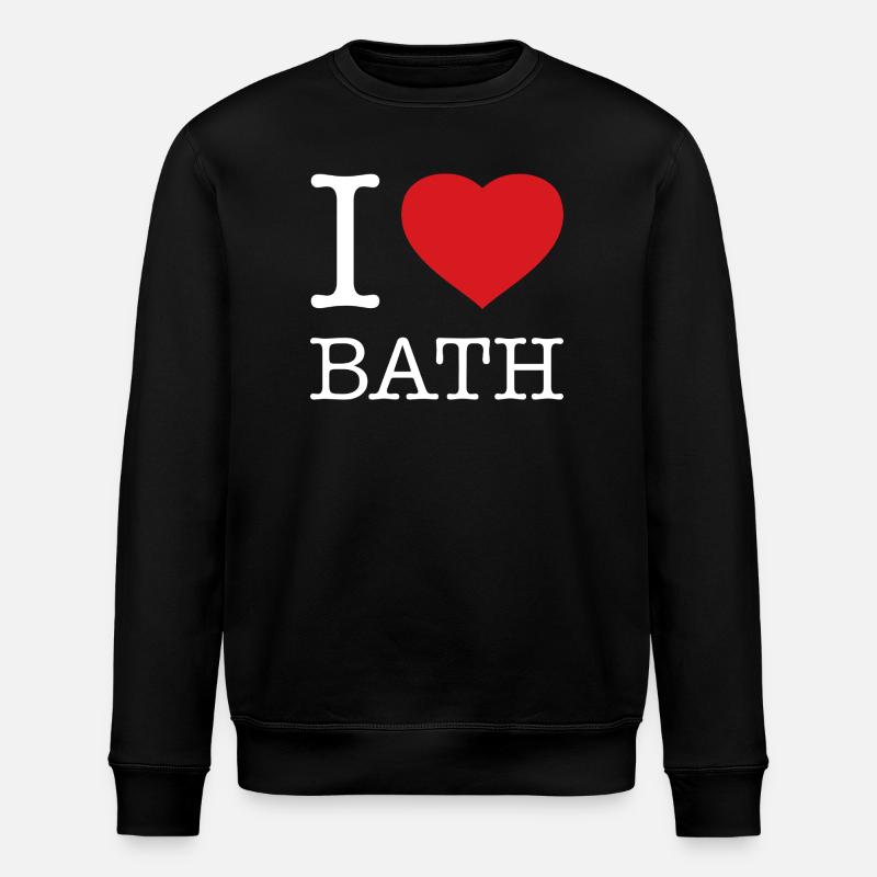 I LOVE BATH - Stanley/Stella ROLLER Unisex Organic Sweatshirt - black