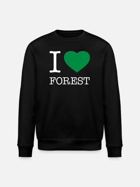 I LOVE FOREST - Stanley/Stella ROLLER Unisex Organic Sweatshirt - black