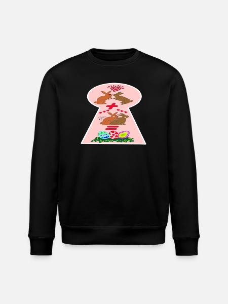 Naughty Easter Bunnies Funny Easter - Stanley/Stella ROLLER Unisex Organic Sweatshirt - black