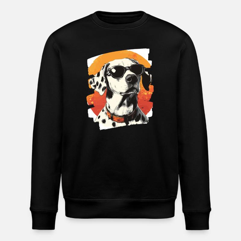 Dalmatian - Stanley/Stella ROLLER Unisex Organic Sweatshirt - black