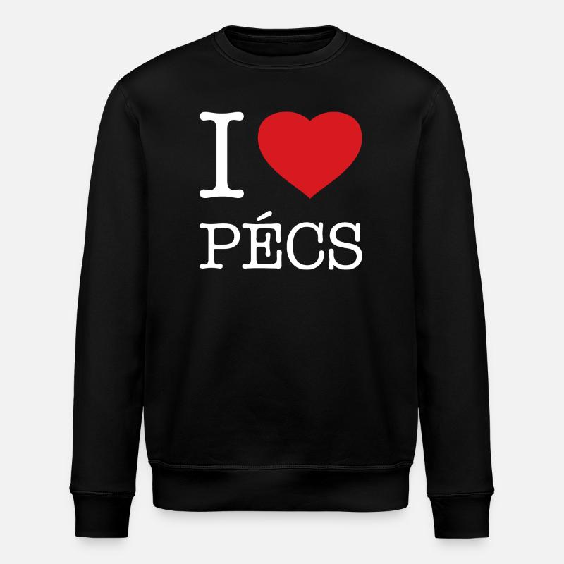 I LOVE PECS - Stanley/Stella ROLLER Unisex Organic Sweatshirt - black