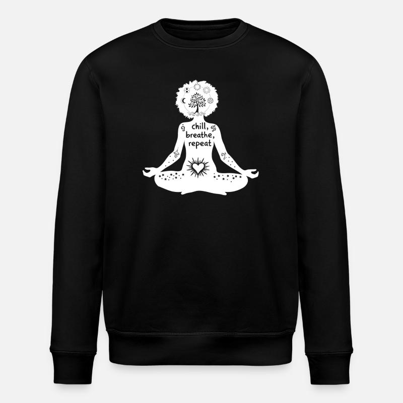 L’art du yoga #10 - Sweat bio ROLLER Stanley/Stella Unisexe - noir