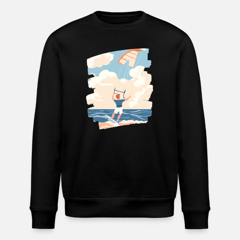 Kitesurfer - Stanley/Stella Unisex Bio-Sweatshirt ROLLER - Schwarz
